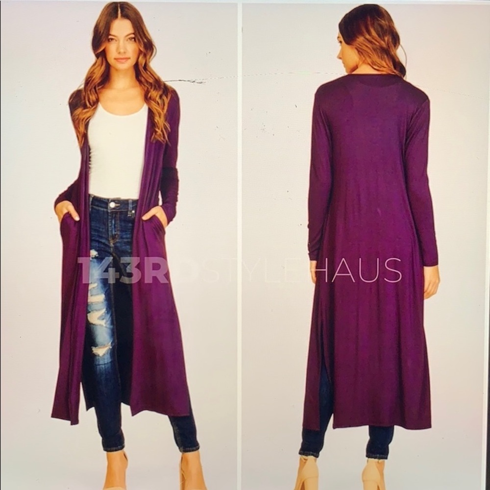 HP Purple long  sleeve cardigan.
